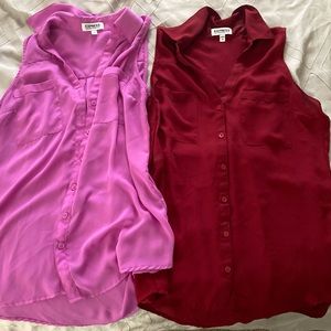 Express sleeveless portofino shirts sized small